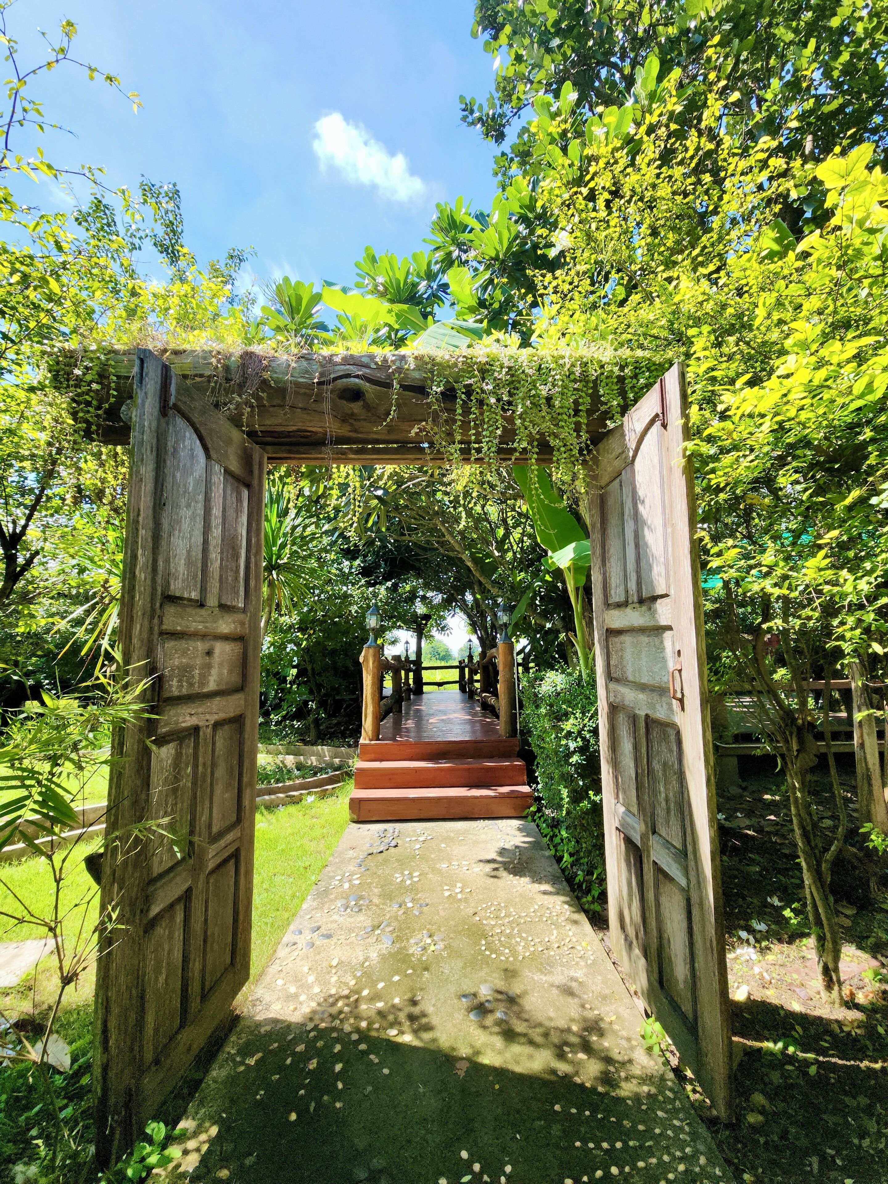 小屋, 多张床, 冰箱, 花园景观 | 露台