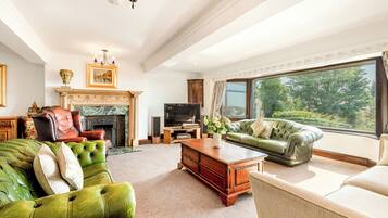 Télévision, cheminée