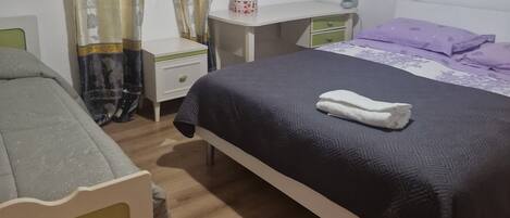 2 bedrooms, bed sheets