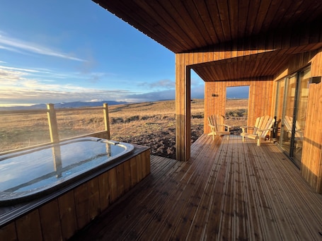 Four Person Cabin with Hot Tub | Terrace/patio. Blue View Cabins