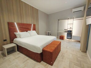 Lakens van Egyptisch katoen, luxe beddengoed, donsdekens, een minibar