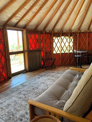 Telt – comfort, fjellutsikt | Oppholdsområde