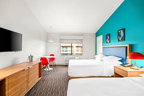 Room, 2 Queen Beds | Pillowtop beds, blackout drapes, iron/ironing board