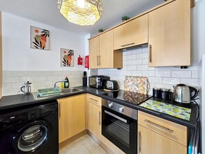 Fridge, microwave, oven, stovetop - The Hewlett Court Terracotta by Fortuna Property (Cheltenham)