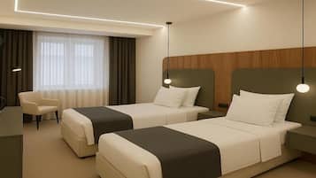 標準雙床房, 1 間臥室, 城市景 | 高級寢具、迷你吧、隔音、熨斗/熨衫板