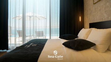 奢华公寓, 2 间卧室, 海景 | 2 多间卧室、埃及棉床单、高档床上用品、Select Comfort 床