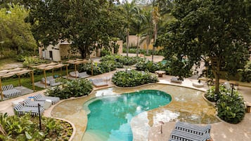 2 outdoor pools, pool umbrellas, sun loungers