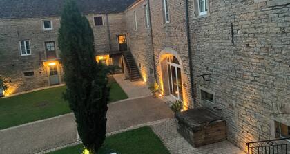 5-bedrooms renovated farmhouse near Tournus with fitness room, pool and spa