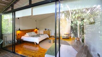 Cabane Familiale, balcon, vue jardin