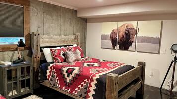 1 bedroom, iron/ironing board, travel crib, WiFi