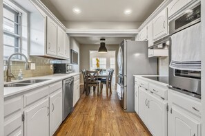 Microwave, oven, stovetop, dishwasher