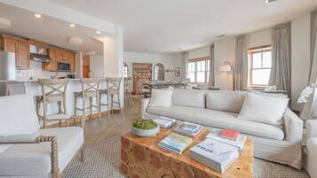 TV, fireplace, offices