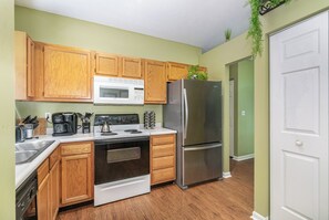 Microwave, oven, stovetop, dishwasher