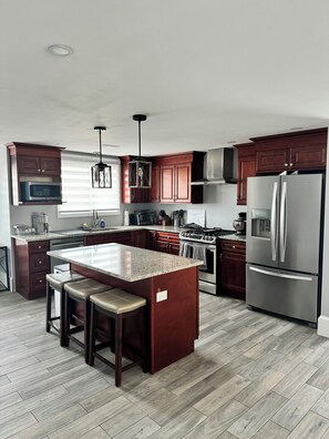 Fridge, microwave, oven, stovetop - Charming Boston-Fairmont Hills Apartment (Boston)