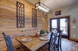 Dining - Riverfront Cabin — Hot Tub, Bar, & Fireplace (Ellijay)