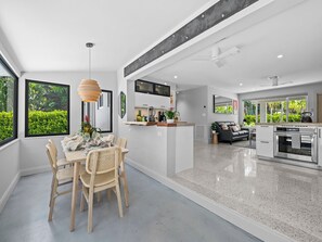 Fridge, microwave, oven, stovetop - Welcome to Endless Summer, a Modern Tropical Oasis with Private Heated Pool and Relaxed Vibes! (Wilton Manors)