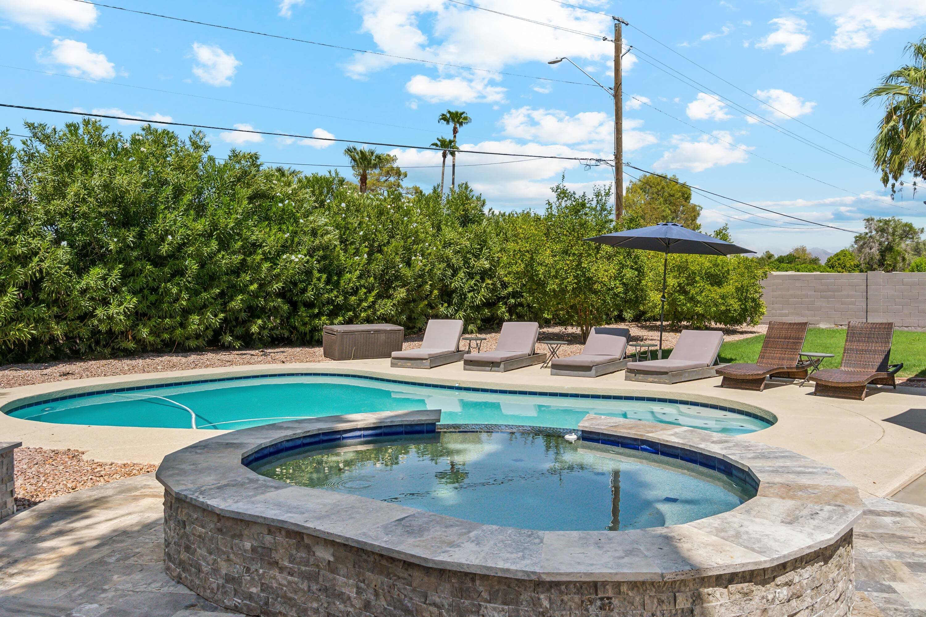 A heated pool