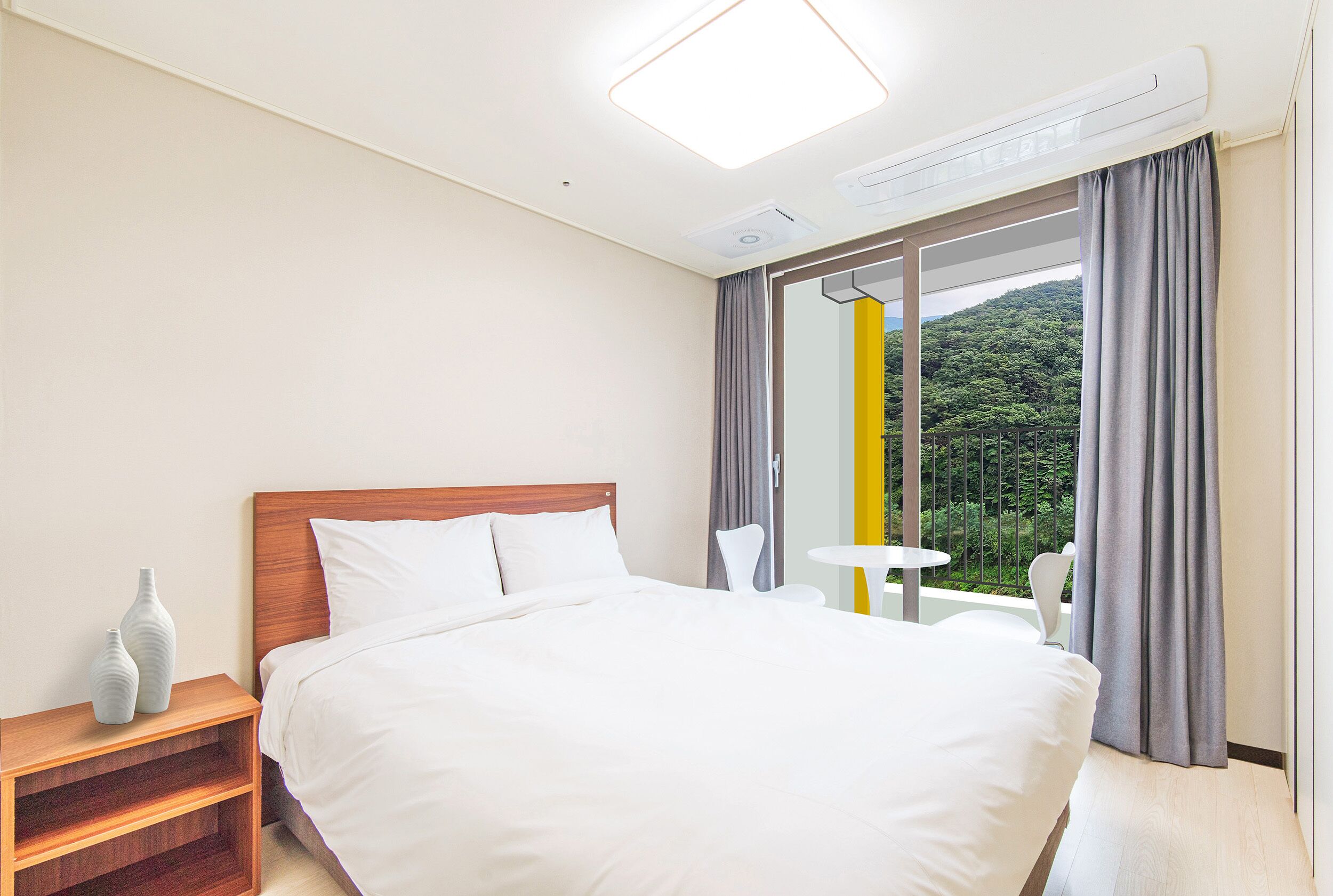 스탠다드 더블룸 | 방음 설비, 침대 시트