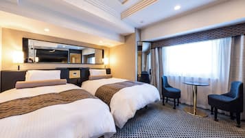 豪華雙床房, 非吸煙房 | 羽絨被、書桌、筆電工作空間、遮光布/窗簾