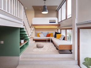 Executive Apartment, 4 Bedrooms, City View | Living area | TV - Bedtime Storeys (Bangkok)