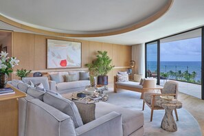 Presidential Suite, 2 Bedrooms, Ocean View | Living room
