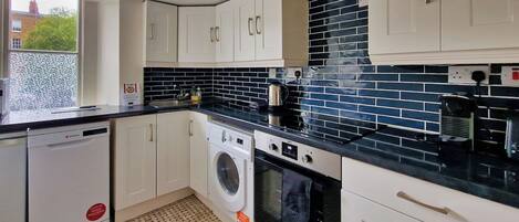 Microwave, oven, stovetop, dishwasher