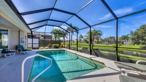 A heated pool