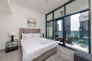 Comfort Apartment, 1 Bedroom, Balcony, City View | 1 bedroom, blackout curtains, soundproofing, iron/ironing board - Stylish 1BR at DAMAC Merano Tower (Dubai)