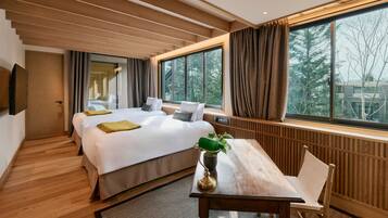 Luxury Villa, Garden View | 2 bedrooms, down comforters, pillowtop beds, in-room safe