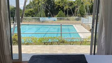 Comfort Double Room, 1 Double Bed, Pool View | Iron/ironing board, free WiFi, bed sheets