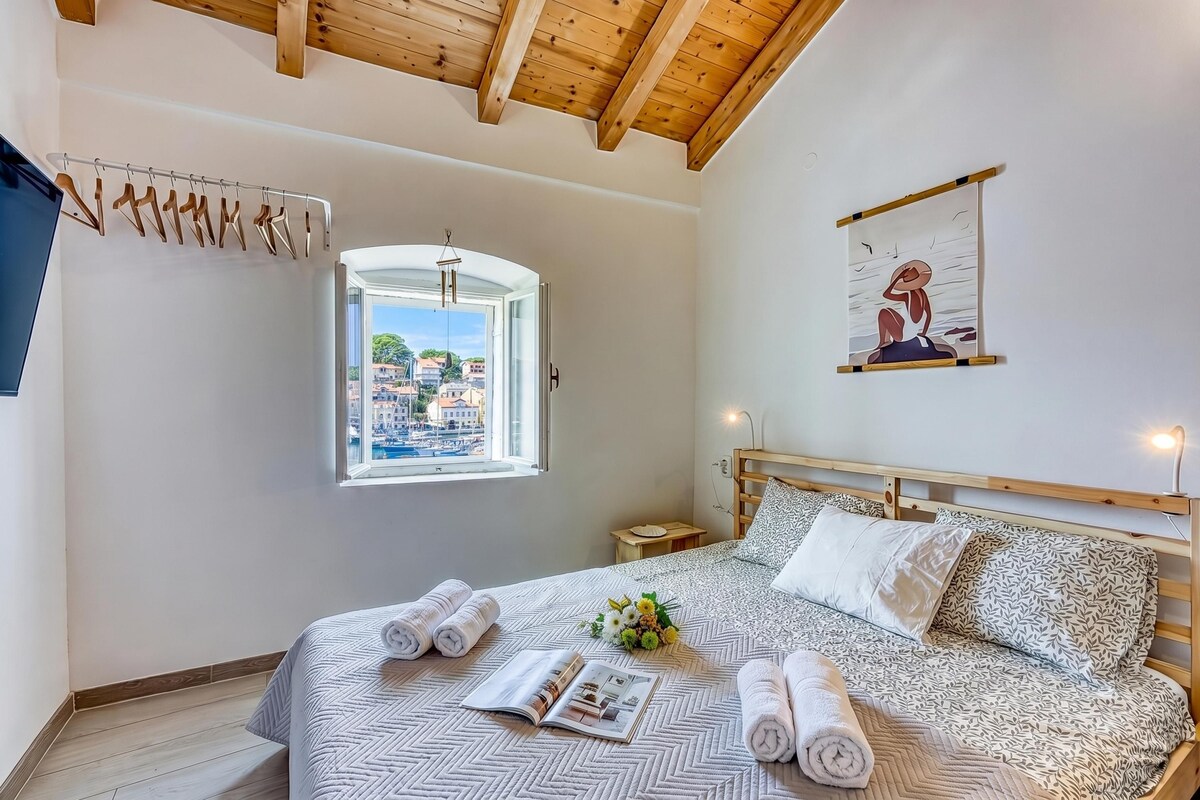 Estúdio família, ar-condicionado, vista para o mar (Lasta 30 Lošinj Town Studio) | Wi-Fi