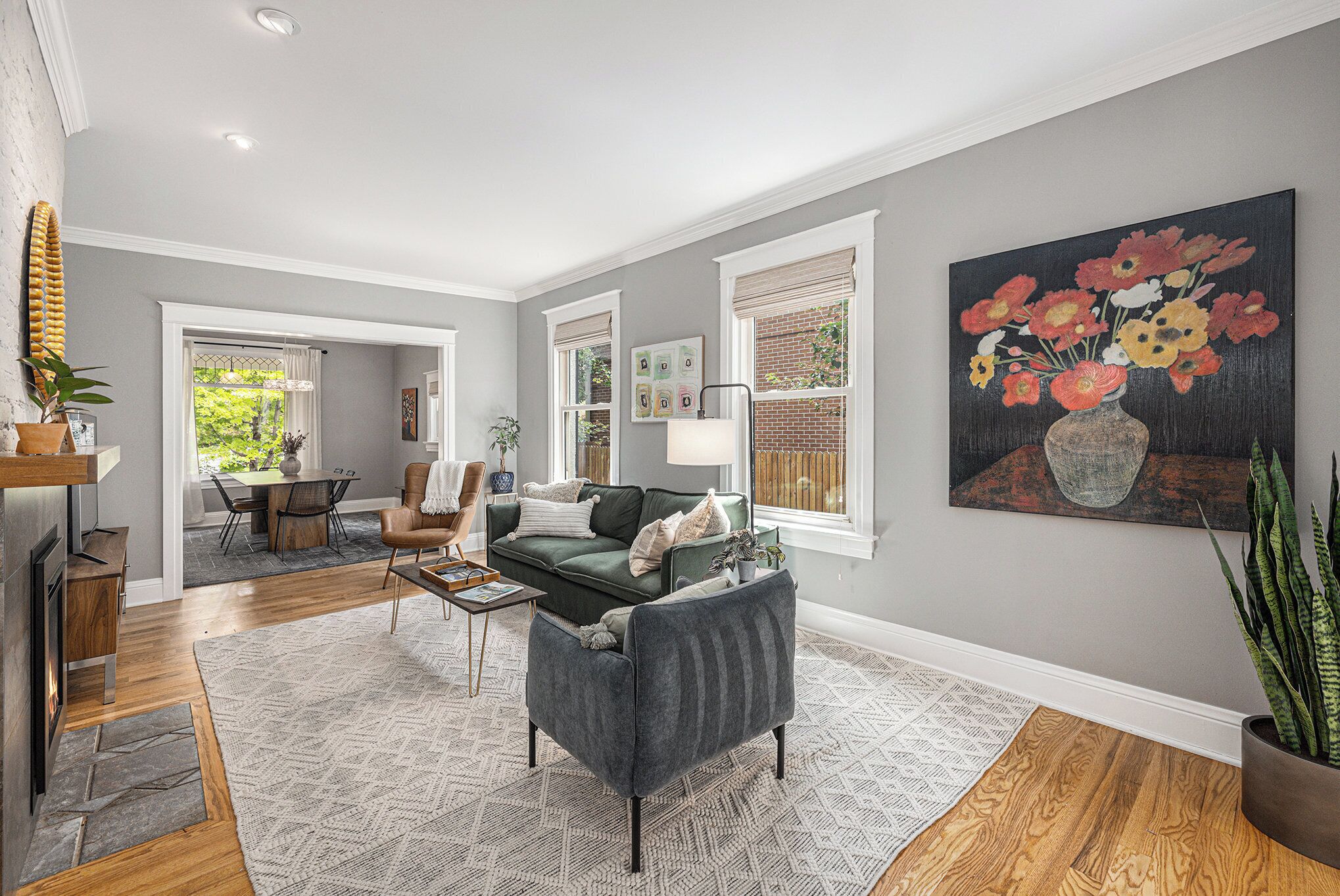 智能電視、壁爐、 辦公室