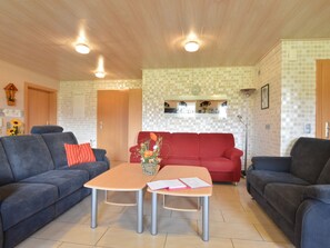 Classic Apartment, 5 Bedrooms | Living area | DVD player - Comfy Holiday Home in Burg Reuland With Sauna, Terrace, BBQ (Burg-Reuland)