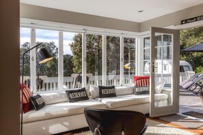 Interior - The Boat House at Arran Bay - The Boat House at Arran Bay is a spectacular family holiday home in Arran Bay. With 4 bedrooms, plus caravan sleepout,it can sleep up to 8 adults and 12 guests in total. (Waiheke Island)