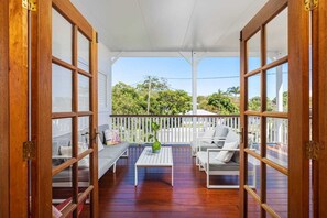 Terrace/patio - Shoaly House-A Spacious Oasis, an entertainers delight with big outdoor decks (Shoal Bay)