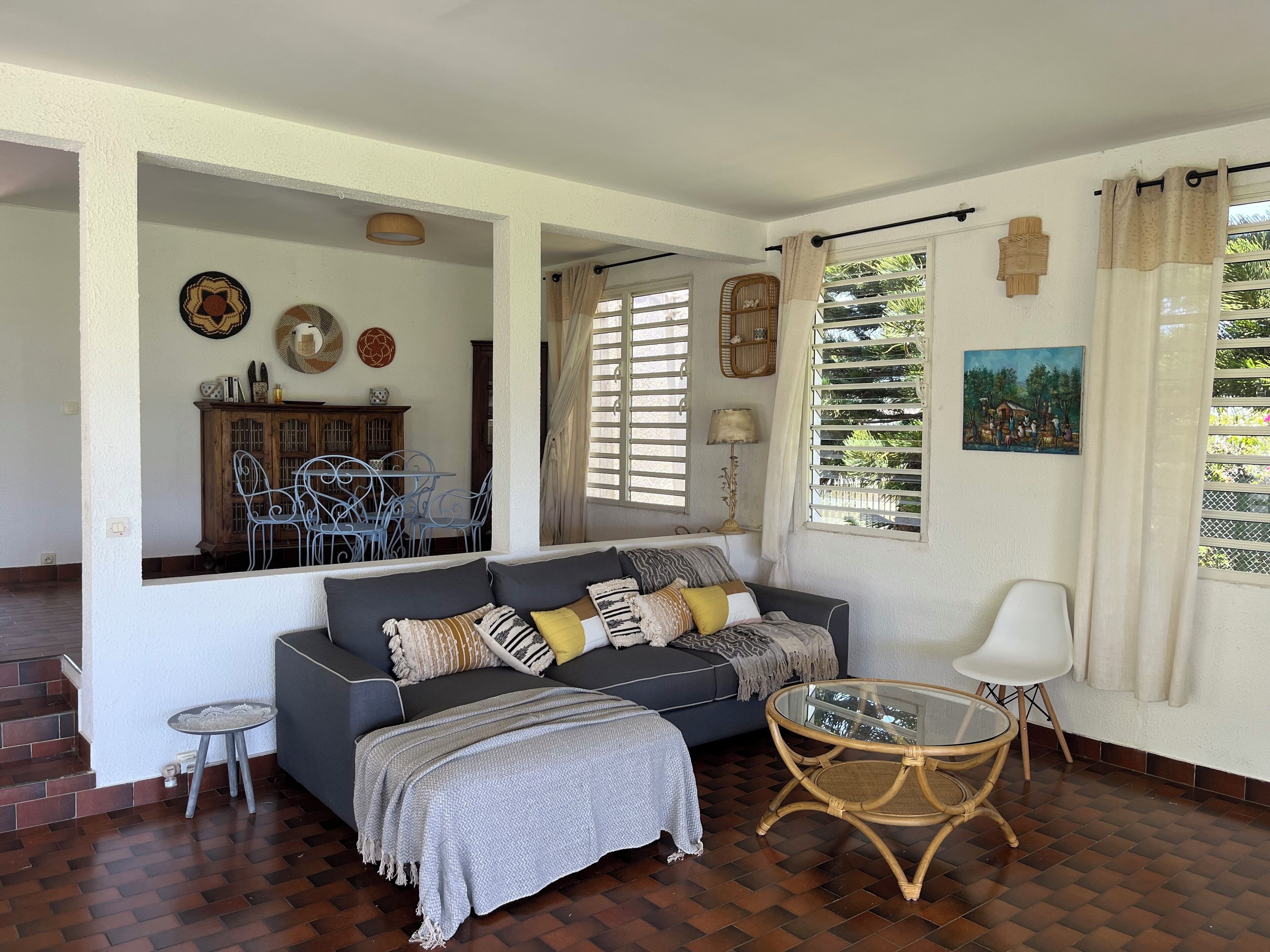 Villa 3 Ch Vue Mer Avec Piscine à Saint-françois - 3 Min De La Plage En Voiture - Saint-François