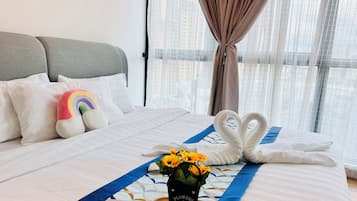 Comfort Apartment, 2 Bedrooms, City View | 2 bedrooms, Frette Italian sheets, premium bedding, memory foam beds