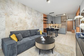 Apartment, 1 Schlafzimmer, Balkon, Meerseite | Wohnzimmer