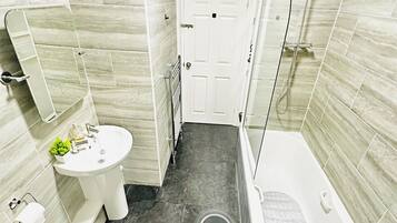House | Bathroom | Combined shower/tub, deep soaking tub, hair dryer, towels