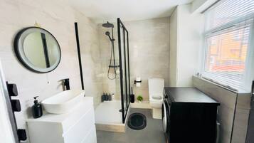 House | Bathroom | Combined shower/tub, deep soaking tub, hair dryer, towels