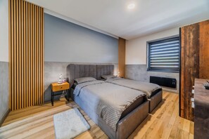Family House, 2 Bedrooms, Refrigerator & Microwave (Villa Joy With Pool and Hot Tub) | 2 bedrooms, laptop workspace, iron/ironing board, free WiFi