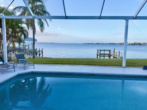 Outdoor pool, a heated pool