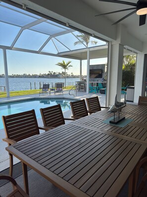 Outdoor pool, a heated pool