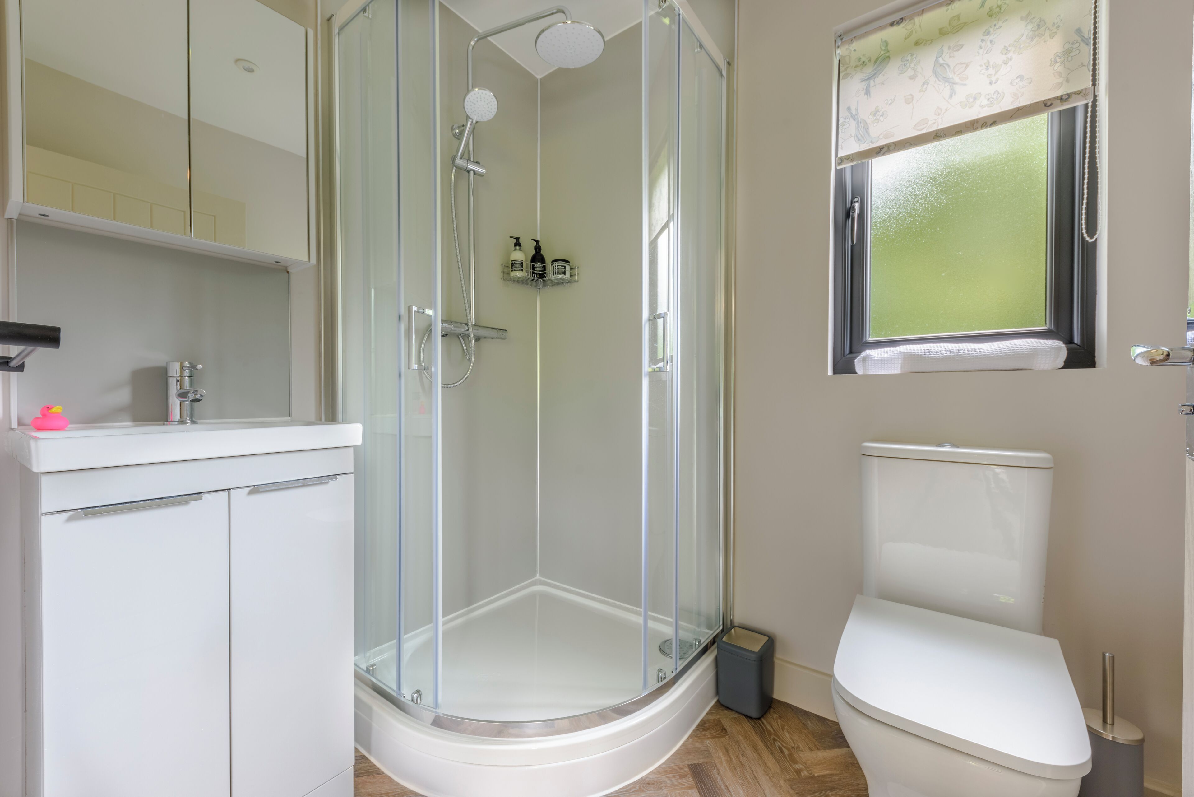 Cabin | Bathroom | Shower, free toiletries, hair dryer, towels