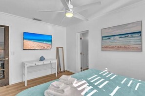 3 bedrooms, iron/ironing board, travel cot, WiFi