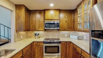 Microwave, oven, stovetop, dishwasher