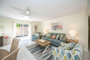 Apartment, 1 King Bed with Sofa bed (Pink Flamingo) | Living area - Pink Flamingo (Siesta Key)