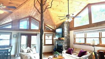 TV connectée, cheminée