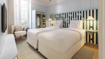 Chambre Classique avec lits jumeaux | Literie de qualité supérieure, coffres-forts dans les chambres, bureau