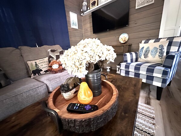 Smart TV, DVD player - Storybook Mountain Cottage – Romantic Cottage w/ Fire Pit & Private Porch (Franklin)